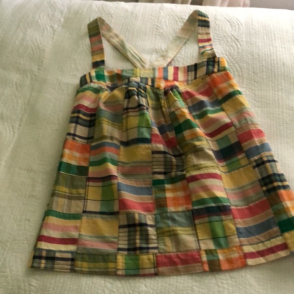 J. Crew vintage madras adjustable strap or halter tie style tank top FIRM price - Picture 7 of 11